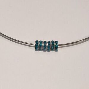 6 Blue 8mm Rondelle Spacer‎ Beads